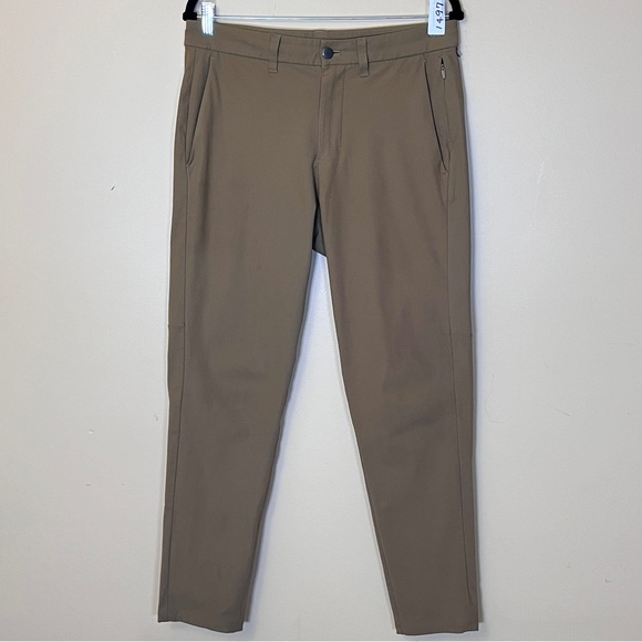 Lululemon Commission Slim Fit Warpstreme Pants - Men's Size 31*29 - Tan Artifact